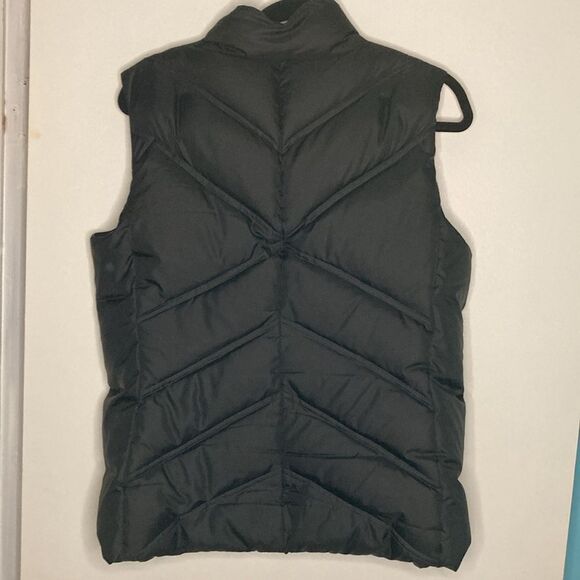 Eddie Bauer Womens Size L Premium Goose Down Black Quilted Zip Front Vest - Picture 4 of 11